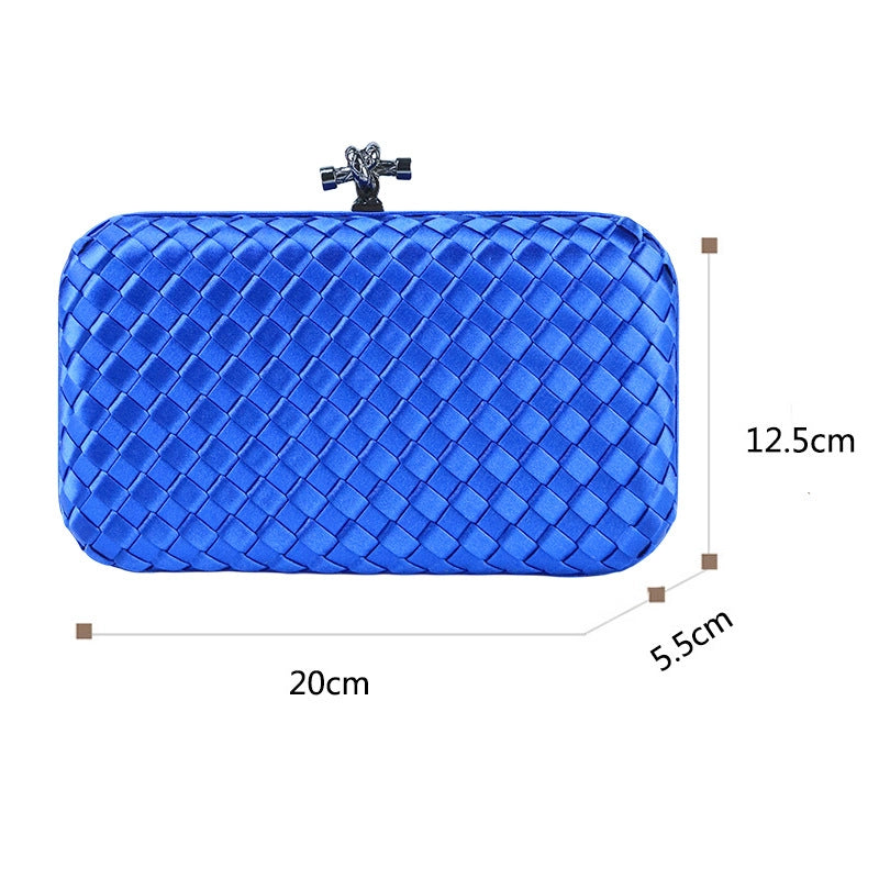 Red Rose Red Green Polyester Solid Color Lingge Square Clutches