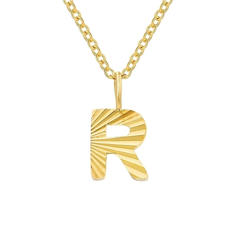 Minimalist Letter Stainless Steel Pendant Necklace In Bulk