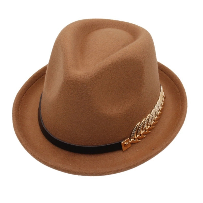 Autumn And Winter Fashion Gentlemen Hat Hot Wool Jazz Hat  Elegant Retro Topper For Men And Women