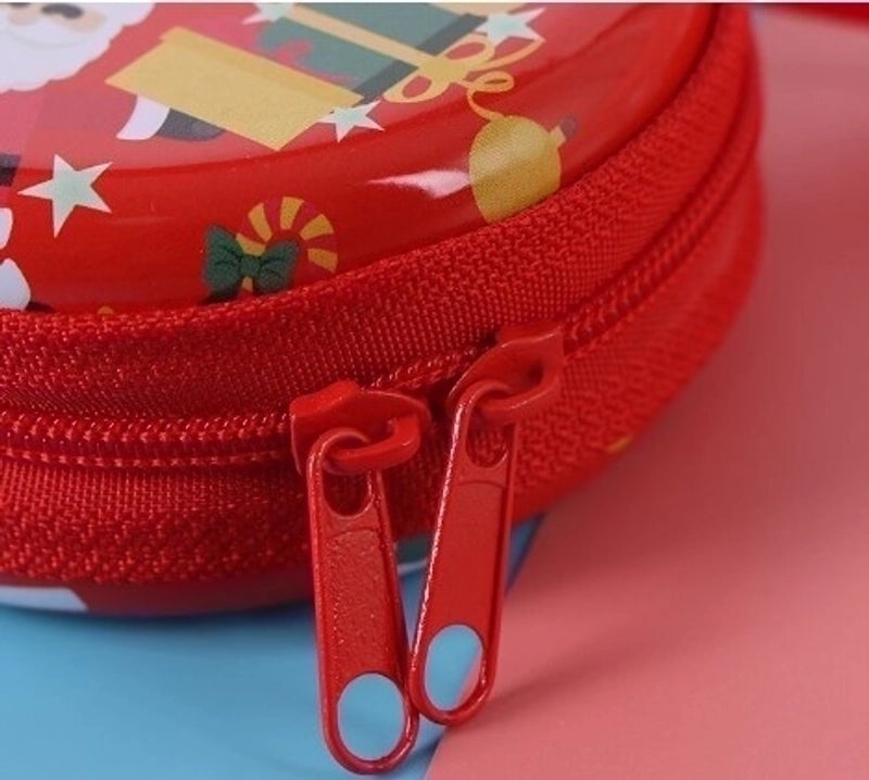 Unisex Santa Claus Tinplate Zipper Kids Wallets