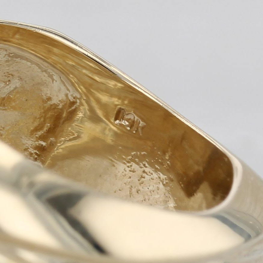 Rigoberto Scalloped Statement Ring 14k Yellow Gold Size 6.5