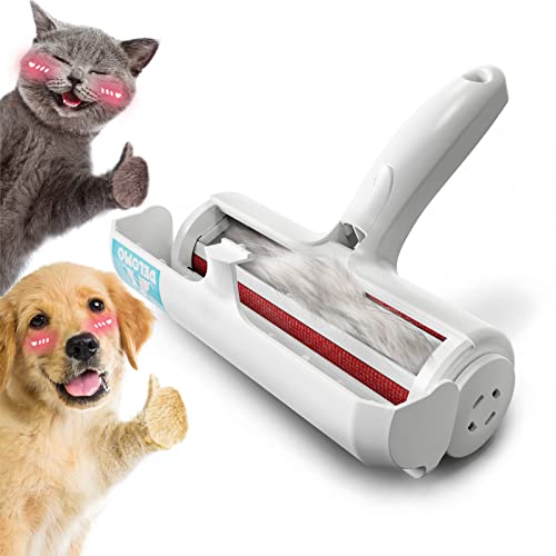 Pet Hair Remover - Lint Roller for Pet Hair - Cat and Dog Hair Remover for Couch. Furniture. Carpet. Car Seat. Reusable Roller W/Self-Cleaning Base - Upgraded Animal Fur Removal Tool