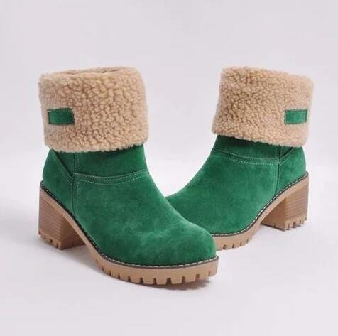 Women's Block Heel Snow Boots