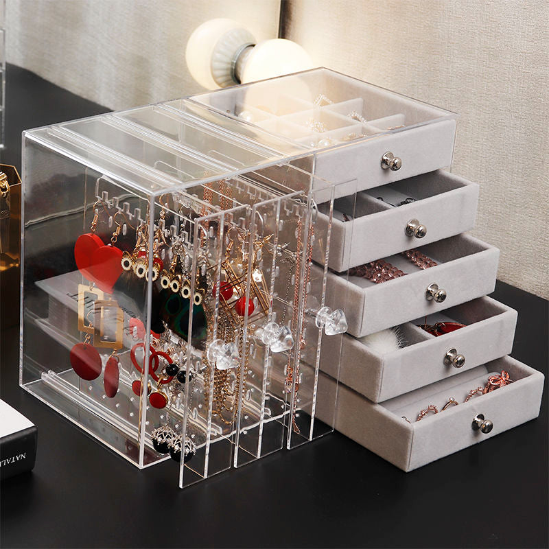 Large Capacity Jewellery Storage Box. Transparent Display Stand