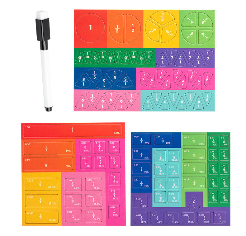 Last Day 49% OFF🔥Montessori Magnetic Book Fraction Puzzle For Children