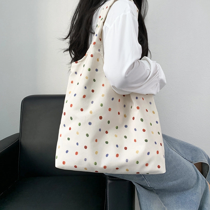 Women's Canvas Printing Classic Style Square Open Canvas Bag
