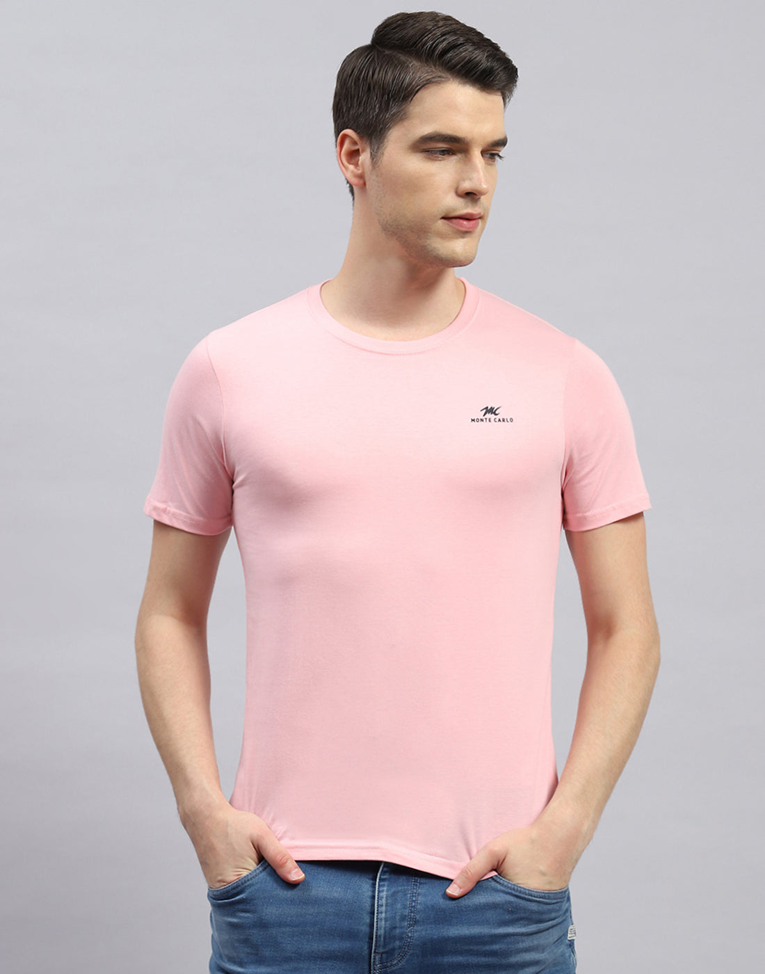 Men Green. Blue & Pink Solid Round Neck Half Sleeve T-Shirt (Pack of 3)