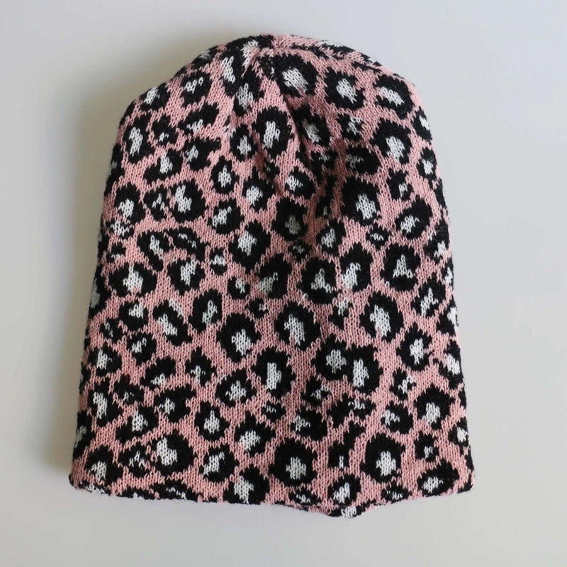 Unisex Minimalist Leopard Crimping Wool Cap