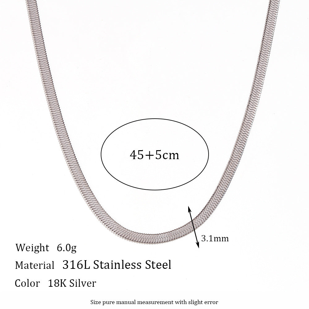 Minimalist Stripe Geometric Stainless Steel 18K Gold Plated Necklaces