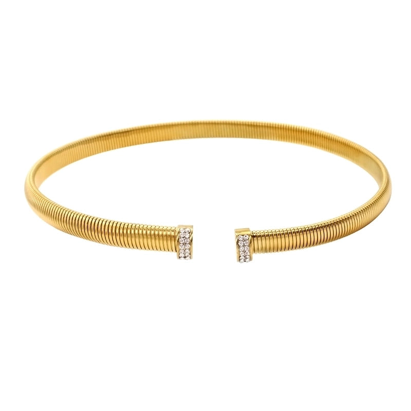 Hip-Hop Minimalist Commute Geometric 304 Stainless Steel 316 Stainless Steel  Zircon 18K Gold Plated Inlay Bracelets Earrings Necklace