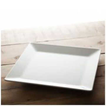 MELAMINE SQUARE PLATTER MEDIUM WHITE