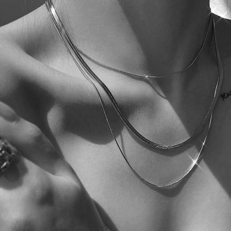 Vintage Style Geometric Solid Color Stainless Steel Plating Necklace