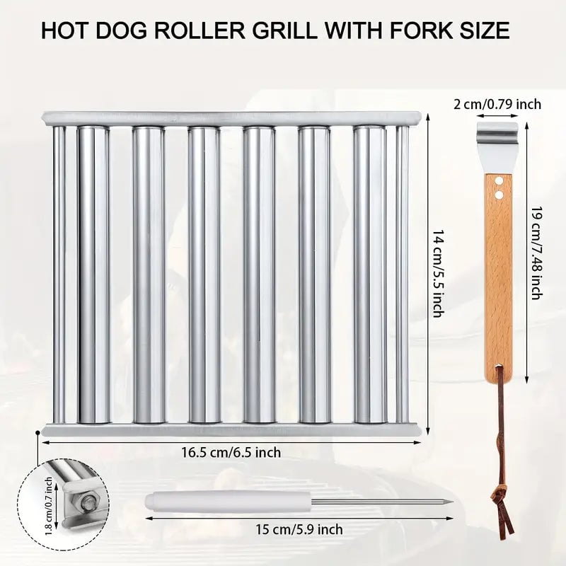 🔥Hot Sale 49% Off –Hotdog Roller Stainless Steel Sausage Roll Rack