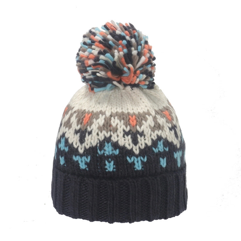 Women's Elegant Basic Color Block Eaveless Wool Cap