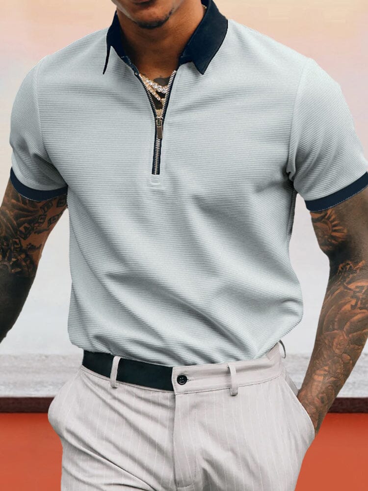 Classic Zipper Polo T-shirt