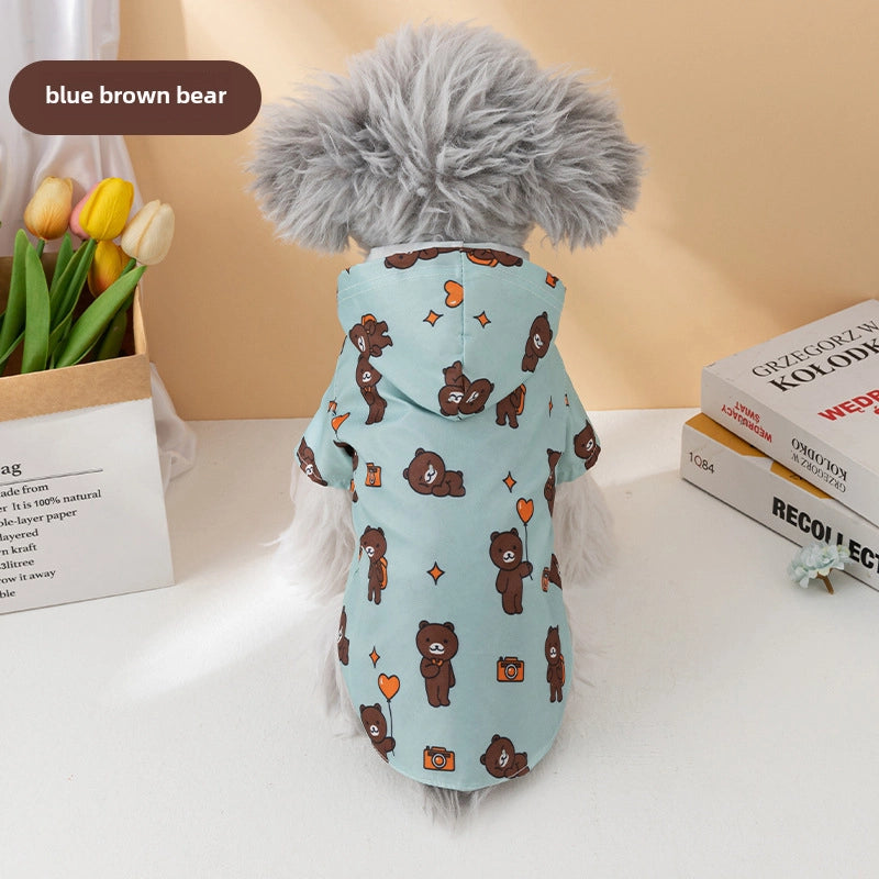 Summer Ultra-thin Waterproof New Pet Clothes Dog Cat Cute Clothes Fashion Raincoat