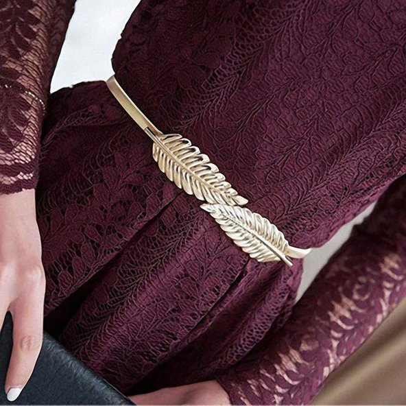 Fashion Women Style Metal Elastic Thin Belts (Random Design)