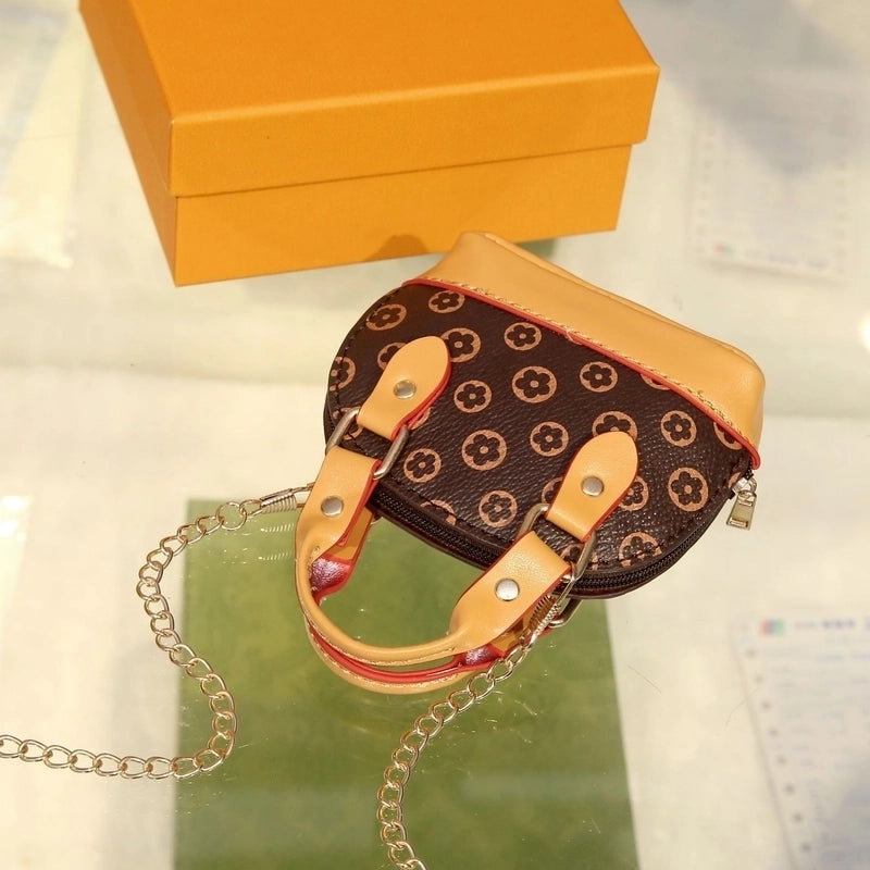 Women's Pu Leather Color Block Retro Shell Zipper Coin Purse