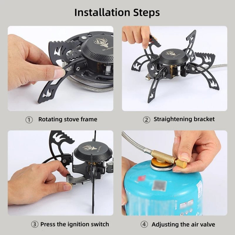 Camping Portable Folding Mini Windproof Outdoor Split Small Gas Stove Cassette Fierce Stove