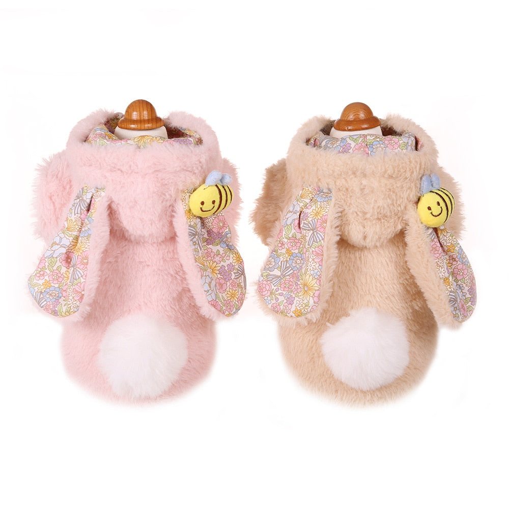 Fleece Rabbit Design Dog Cat Coat
