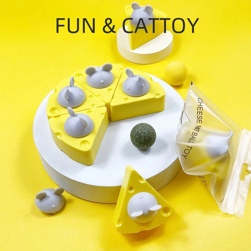 Rotating Mint Avocado Cat Toy Ball - New Trendy  Cat Toy For Self