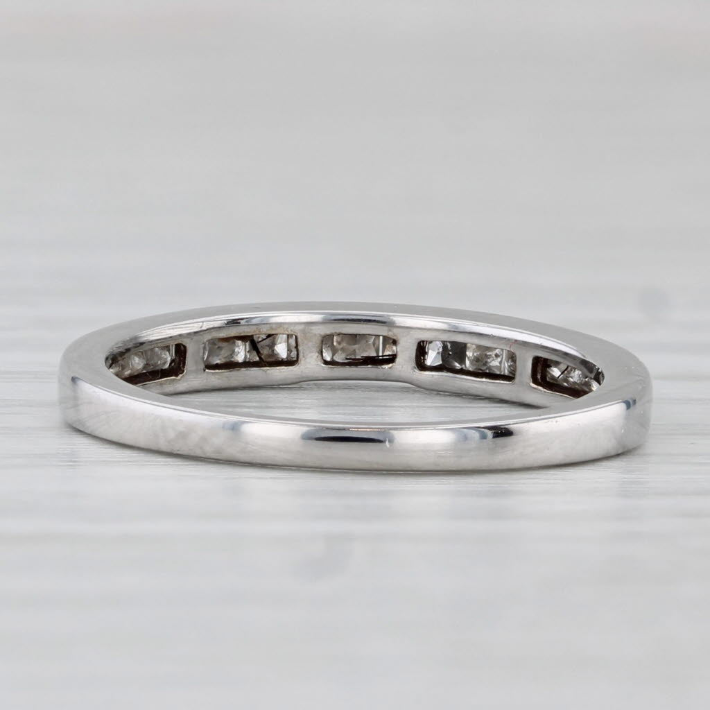 0.40ctw Diamond Wedding Ring 14k White Gold Size 7 Anniversary Stackable Band