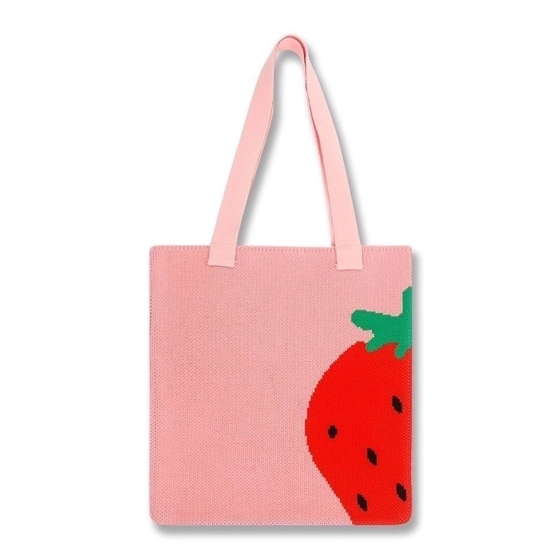 Women's Large Polyester Fruit Basic Open Tote Bag