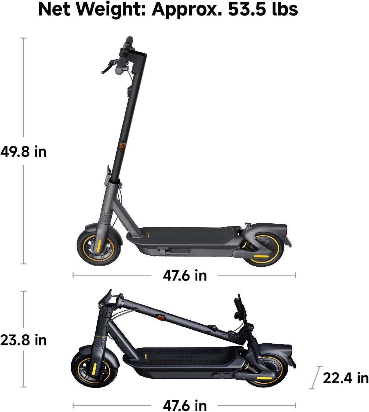 Segway Ninebot MAX Electric Pedal Scooter with Helmet,Scooter for Adults UL-2271 2272 Certified
