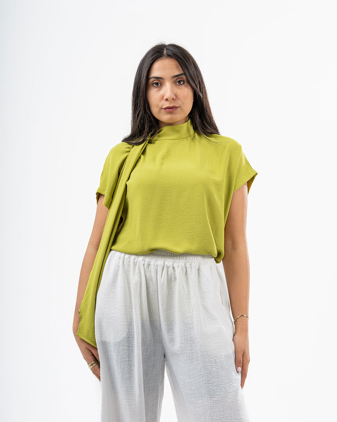 Short Sleeve Womens Blouse With Lace
