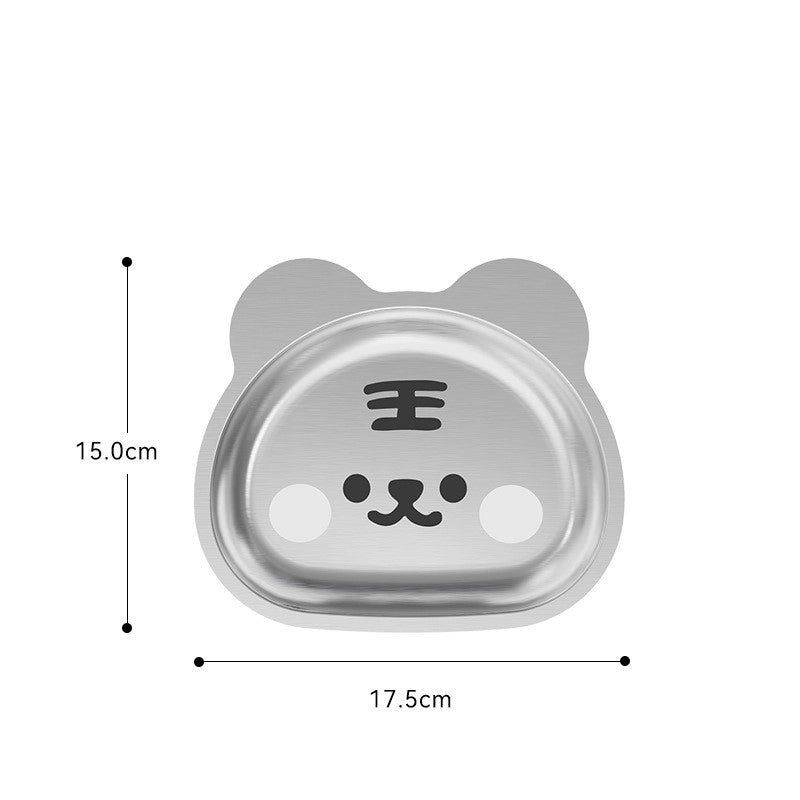 Cute Animal 304 Stainless Steel Silica Gel Tableware 1 Piece