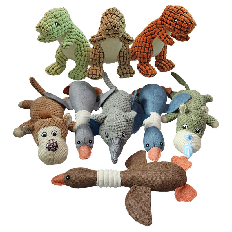 Hot Pet Supplies Dog Bite Toy Dog Sound Toy Pet Toy Plush Dinosaur Dog Toy  Direct Sale