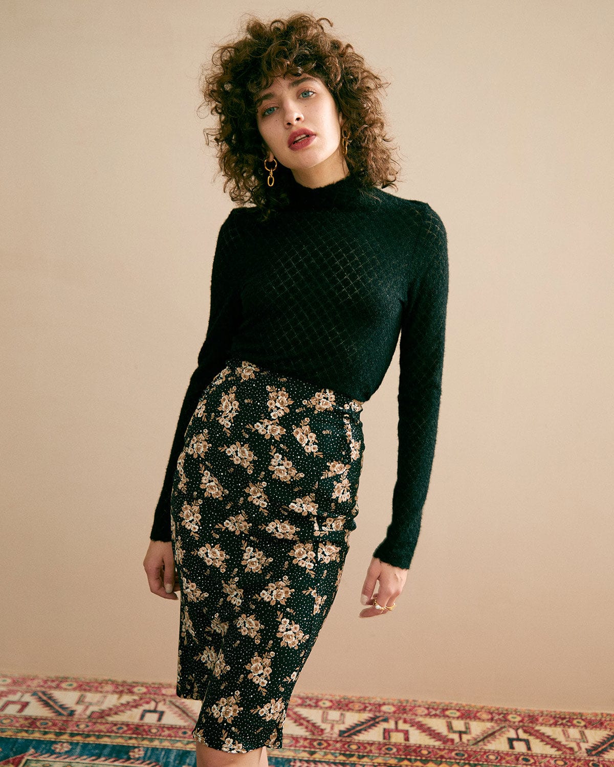 The Floral See-Through Knitwear