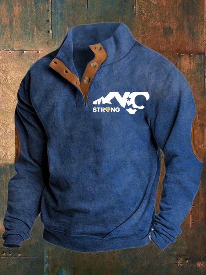 Men's Vintage North Carolina Strong Print Sweatshirt