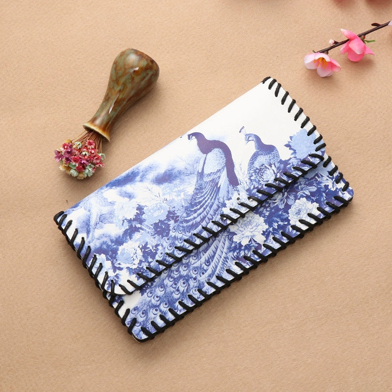 Women's Pu Leather Printing Animal Vintage Style Square Magnetic Buckle Phone Wallets