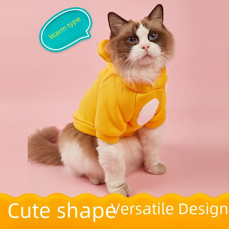 Thickened Autumn/winter Pet Dog Clothes Sweatshirt Transformation Small Pet Clothes Style Imitation Shedding