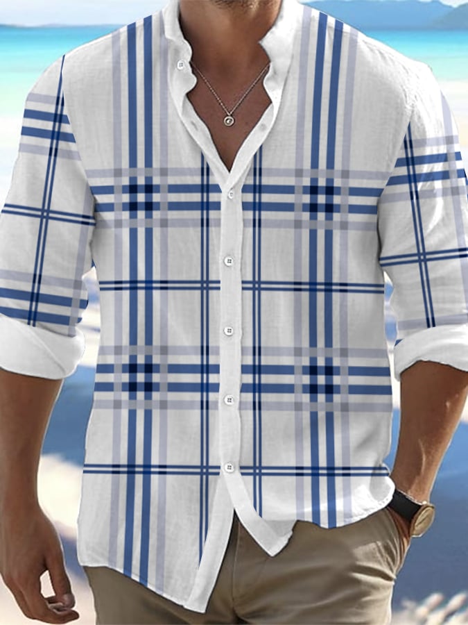 Men's Plaid Casual Shirt