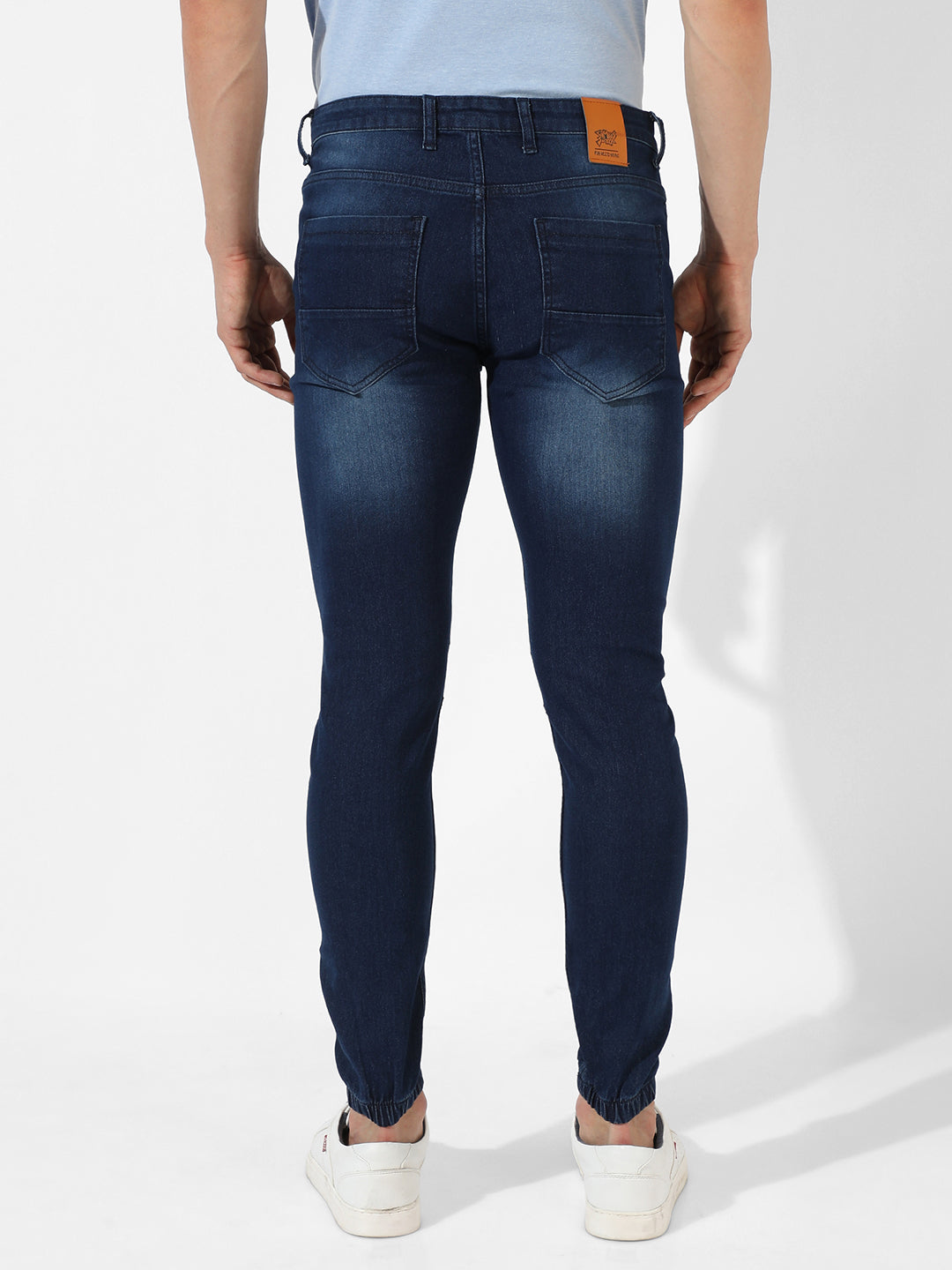 Cinched Hem Denim Jeans