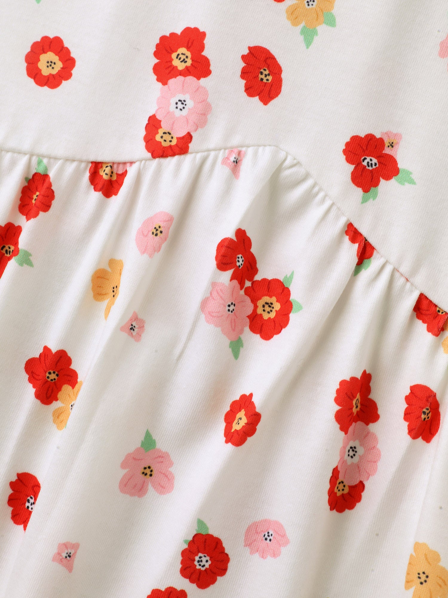 Ditsy Floral Print Sheer Babydoll Top