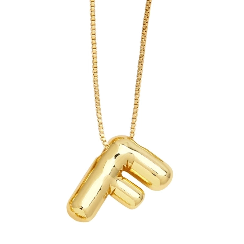 Minimalist Letter Copper Plating Pendant Necklace