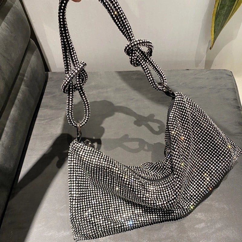 Women's Small Summer Rhinestone Fashion Underarm Bag
