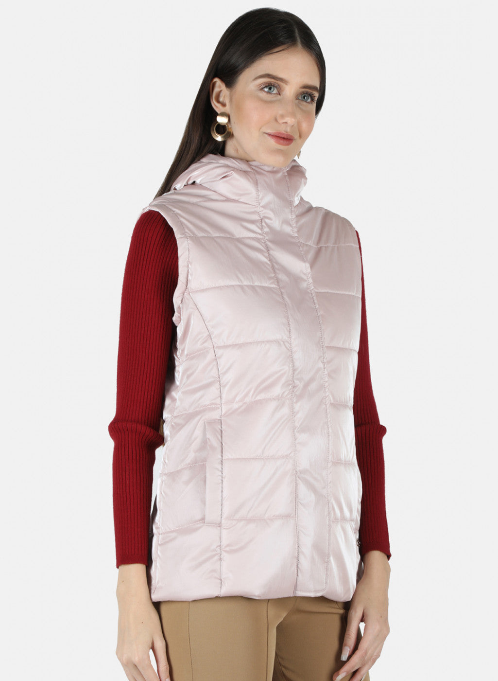 Women Pink Solid Jacket