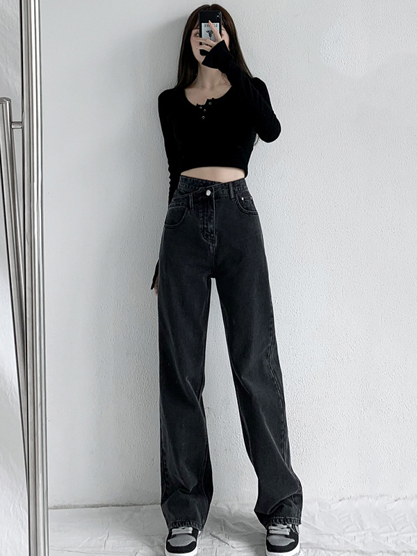 4 Colors High Waisted Jean Pants Bottoms