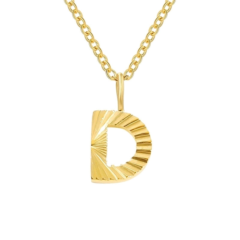 Minimalist Letter Stainless Steel Pendant Necklace In Bulk