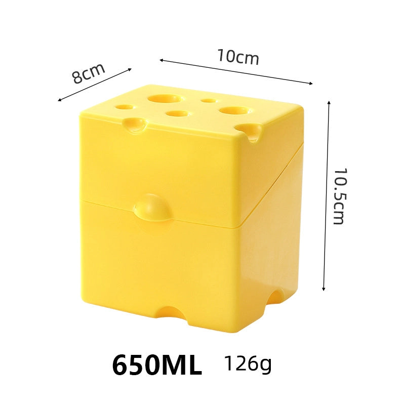 In Stock Kitchen Crisper ABS Flip Cheese Box Refrigerator Crisper Food Snack Packing Cheese Storage Box