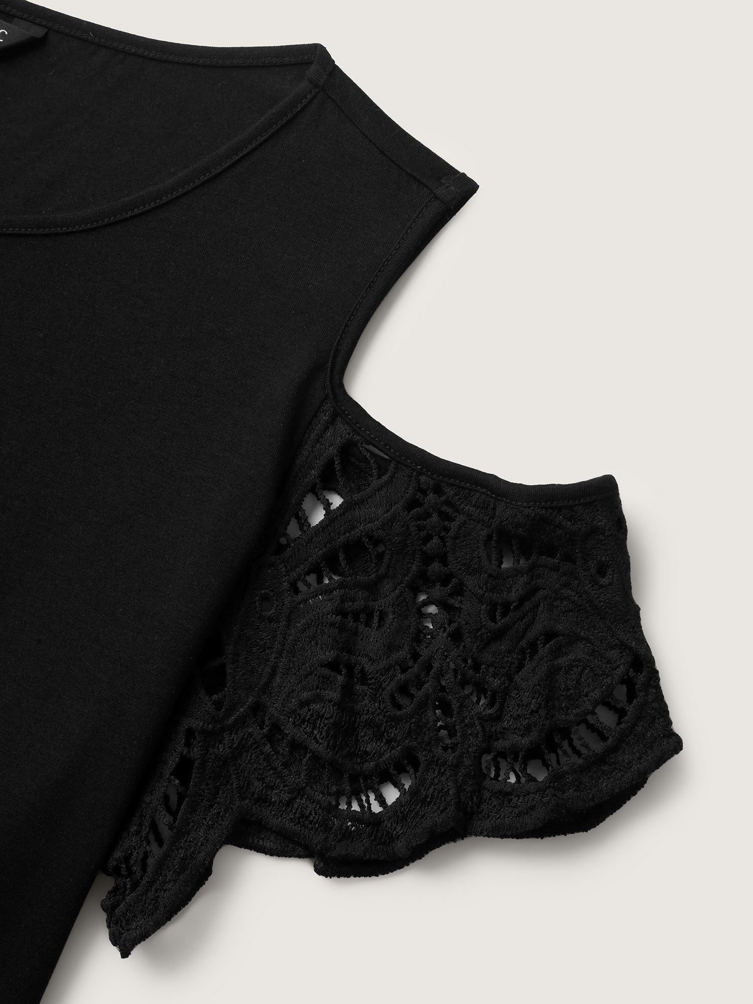 Sleeve Cut-Out Cold-Shoulder T-Shirt