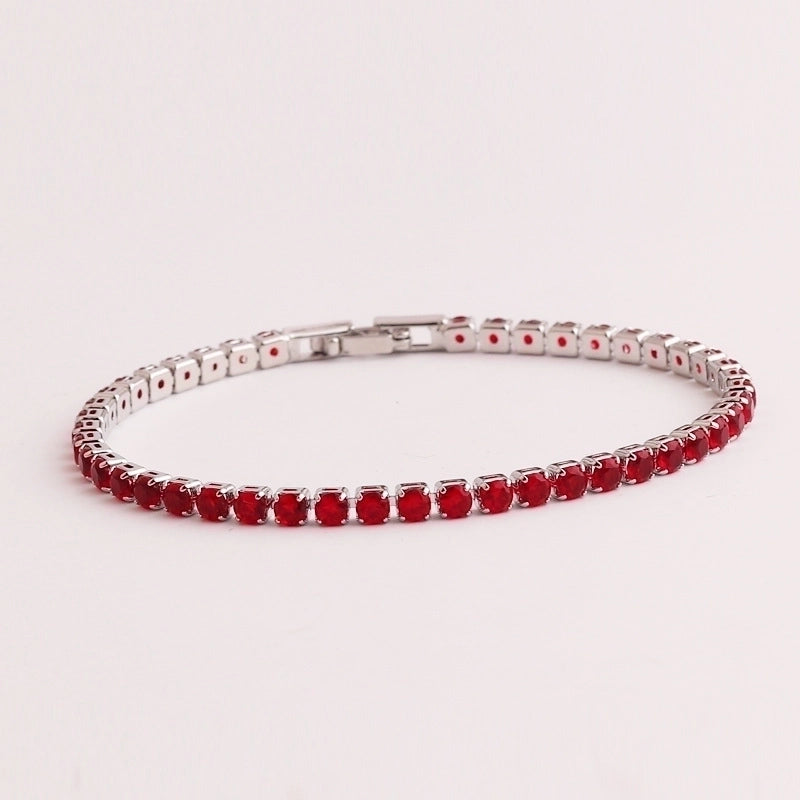 Copper Inlay Round Zircon Copper Bracelets