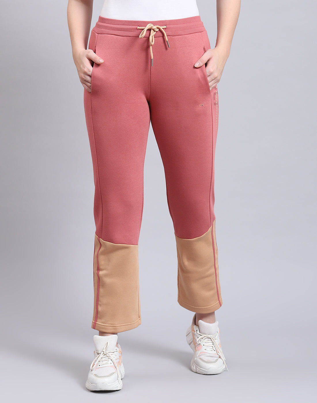 Women Pink Printed Regular Fit Winter Lower