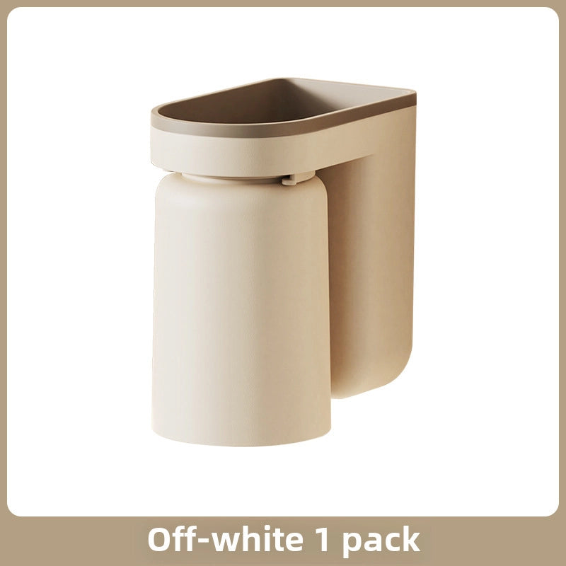 Wash Cup Wall-mounted Toothbrush Holder Punch-free Toothbrush Cup Suit Wall-mounted Household Toothbrush Holder Storage Rack
