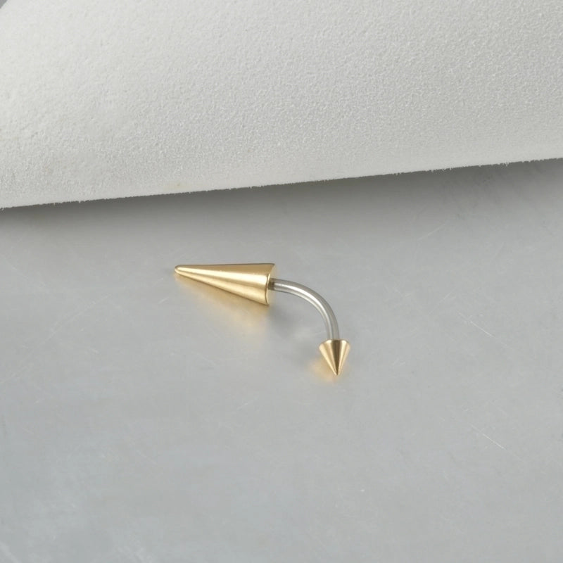 4 Pieces Eyebrow Studs Casual Exaggerated Minimalist Solid Color 304 Stainless Steel Plating 18K Gold Plated