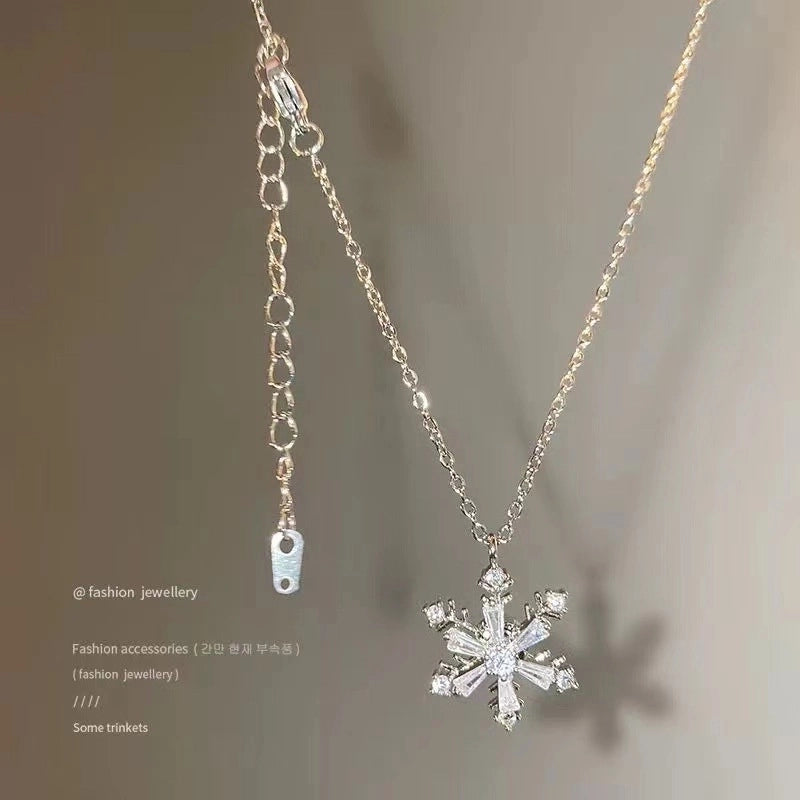 Minimalist Heart Shape Bow Knot Titanium Steel Inlay Zircon Pendant Necklace